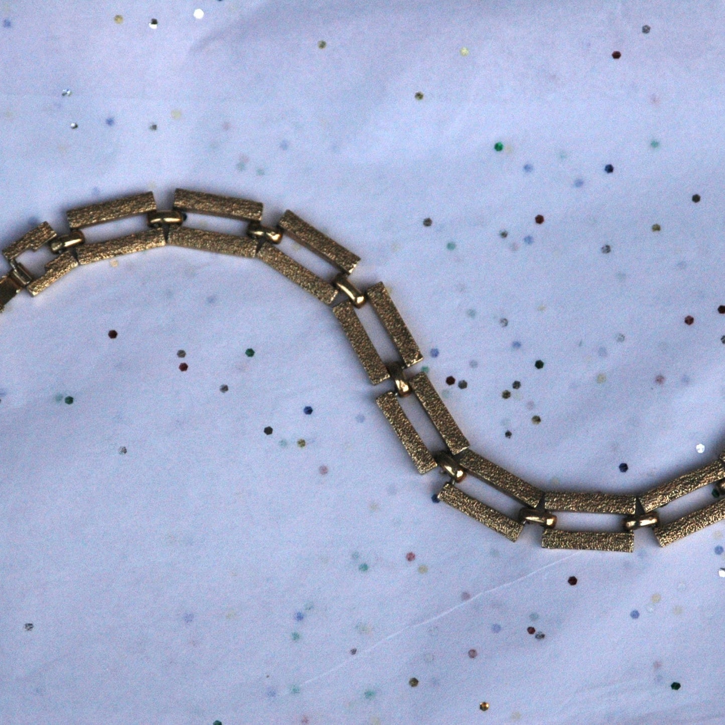 Vintage Square Link Sarah Coventry Gold Tone Bracelet