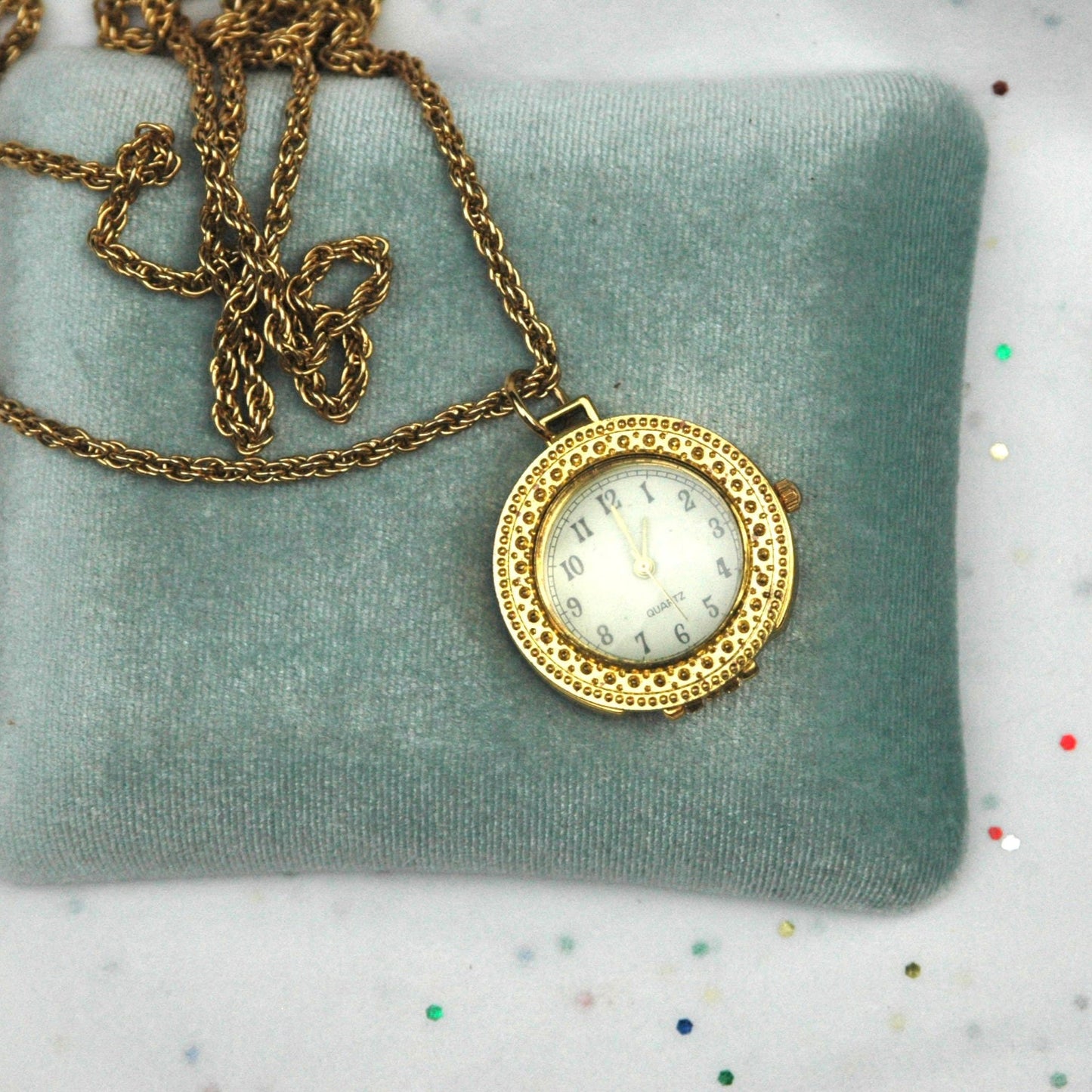 Vintage Gold Tone Watch Necklace