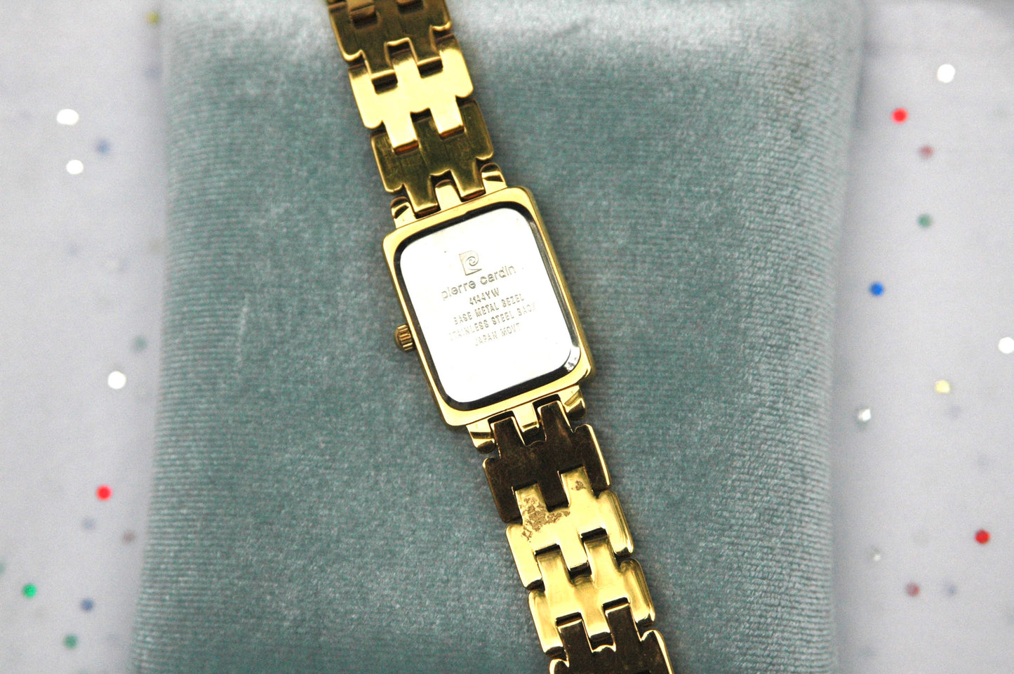 Vintage Gold Rectangular Face Pierre Cardin Watch