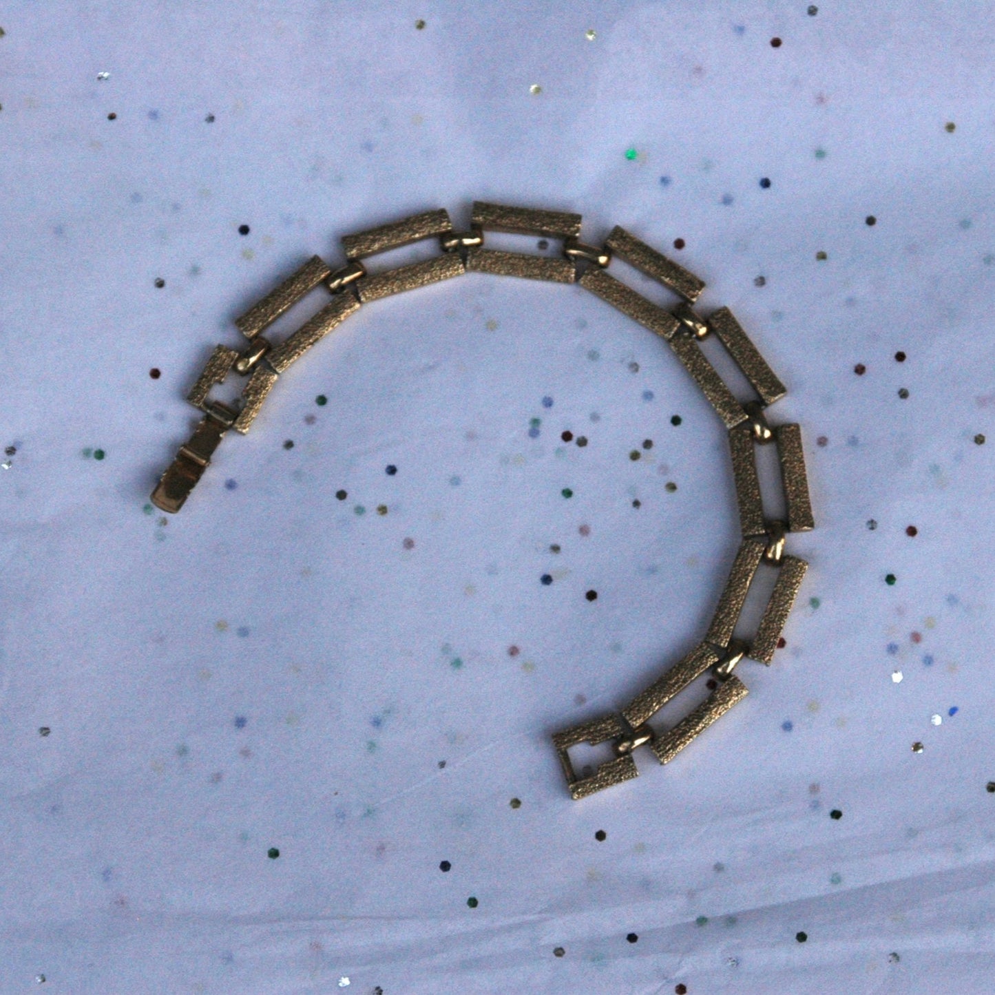 Vintage Square Link Sarah Coventry Gold Tone Bracelet