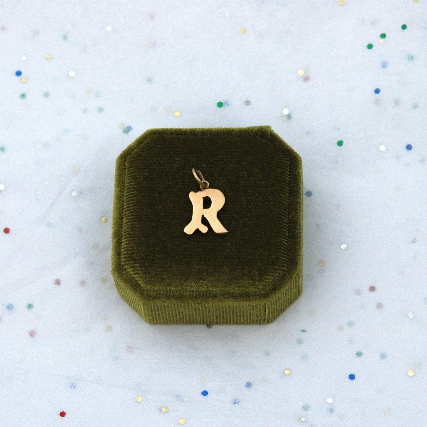 Vintage 14k "R" Initial Charm