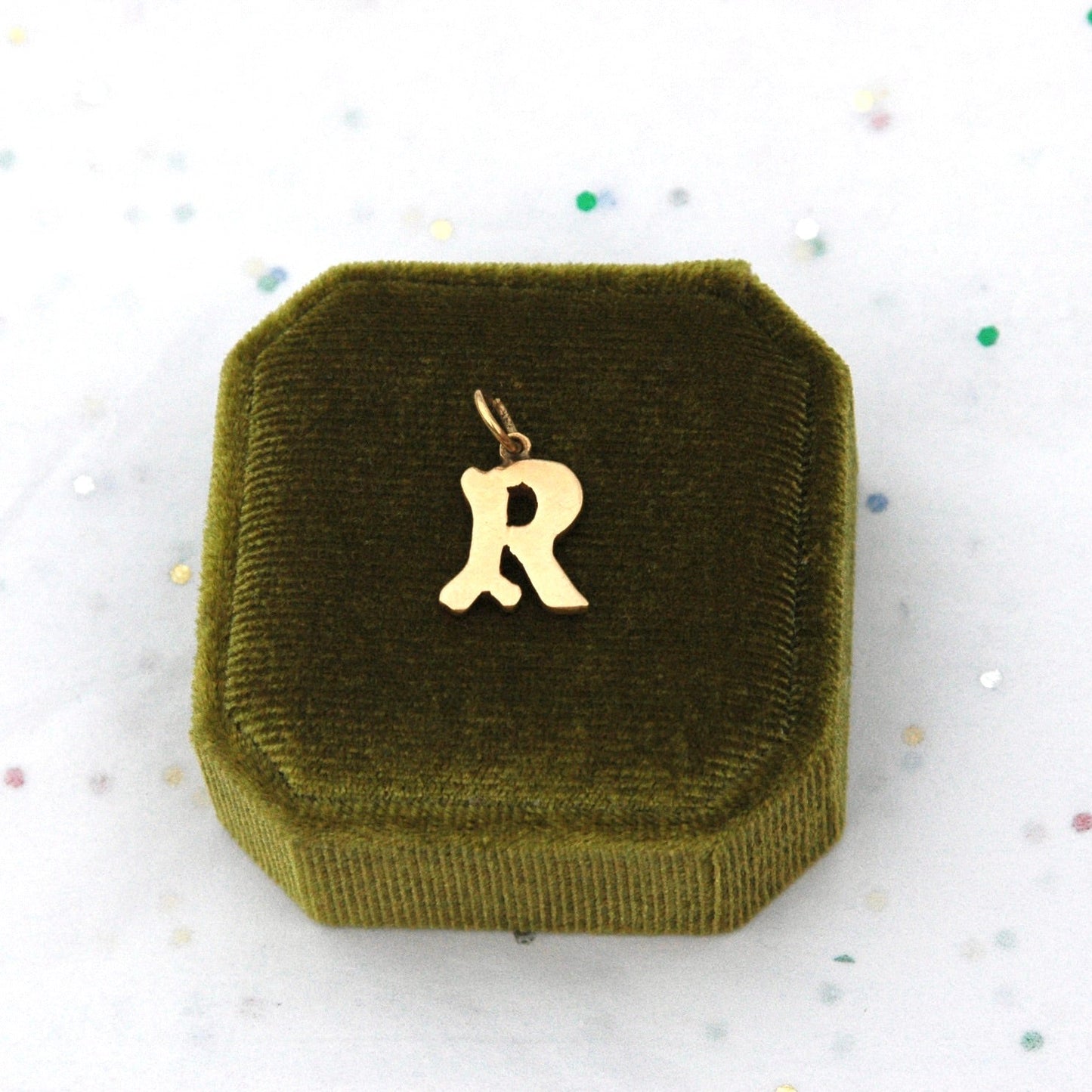 Vintage 14k "R" Initial Charm