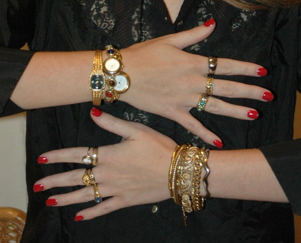 Gold Bamboo Cuff Bracelet